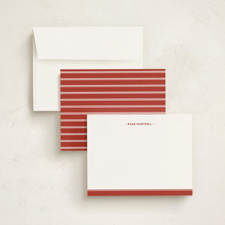 This is a ruby kids thank you cards notes with standard by Ann Gardner called preppy stripe printing on signature in standard