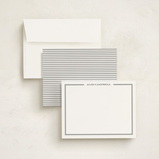 This is a tuxedo kids thank you cards notes with standard by The Social Type called gentleman printing on signature in standard