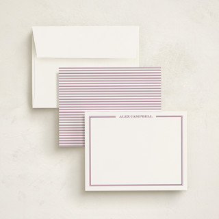 This is a grape kids thank you cards notes with standard by The Social Type called gentleman printing on signature in standard