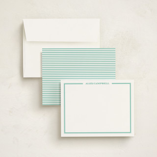 This is a emerald kids thank you cards notes with standard by The Social Type called gentleman printing on signature in standard