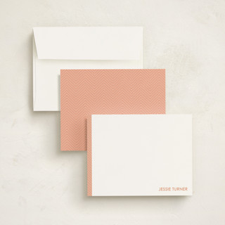 This is a papaya kids thank you cards notes with standard by Seth Caskey called herringbone printing on signature in standard