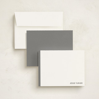 This is a midnight kids thank you cards notes with standard by Seth Caskey called herringbone printing on signature in standard