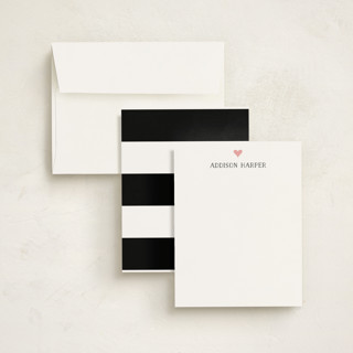 This is a midnight kids thank you cards notes with standard by Lehan Veenker called a little heart printing on signature in standard
