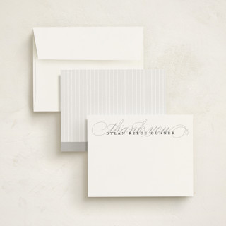 This is a cool grey kids thank you cards notes with standard by Jessica Williams called graceful entrance printing on signature in standard