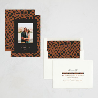 This is a terracotta kwanzaa cards with standard by Pati Cascino called aissa printing on recycled smooth signature in standard