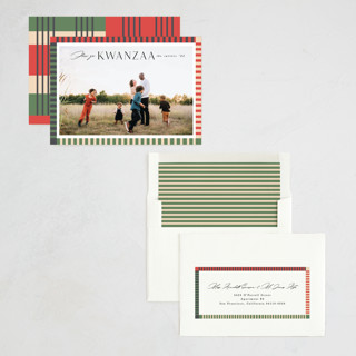 This is a watermelon kwanzaa cards with standard by Creo Study called lined edge printing on recycled smooth signature in standard