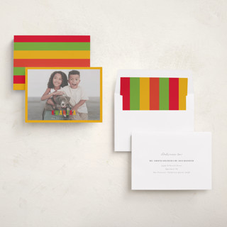 This is a confetti kwanzaa cards with standard by AK Graphics called colored kwanzaa printing on recycled smooth signature in standard