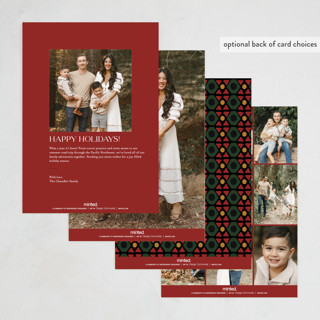 This is a rose kwanzaa cards with standard by Grae called festive flora printing on recycled smooth signature in standard