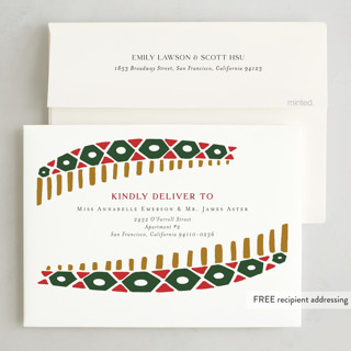 This is a rose kwanzaa cards with standard by Grae called festive flora printing on recycled smooth signature in standard