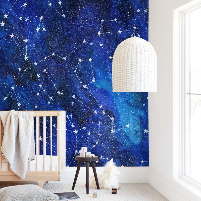 Constellations Children's and Nursery Wall Mural by Alexandra Dzh Minted