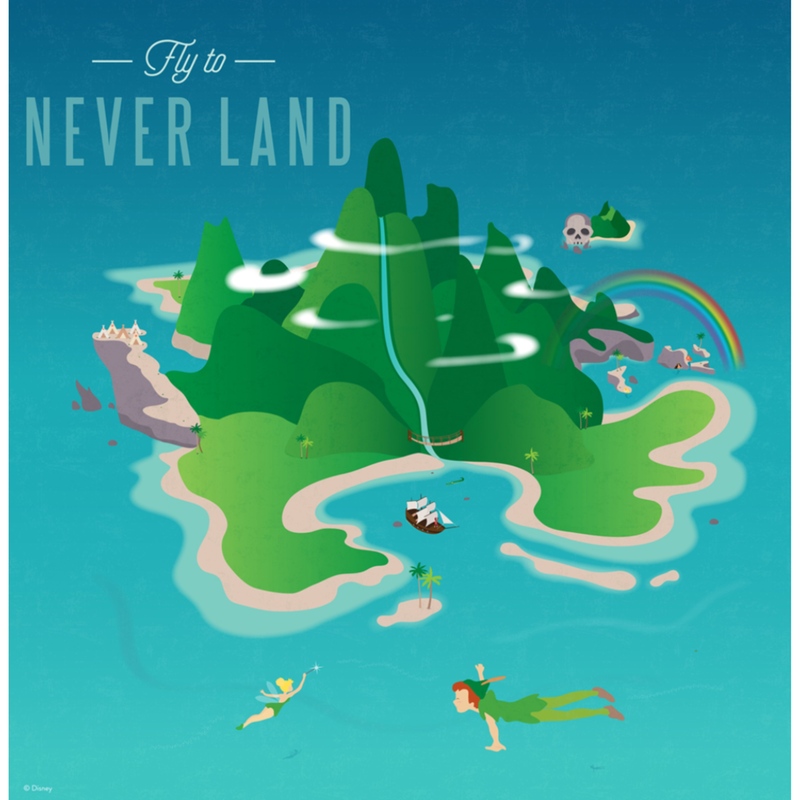 Fly To Never Land from Disney's Peter Pan Children's and Nursery Wall