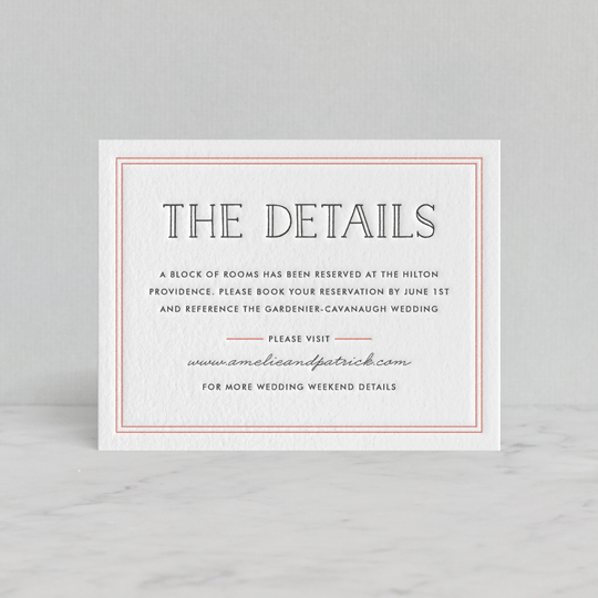 Inline Type Letterpress Directions Cards by Hooray Creative Minted