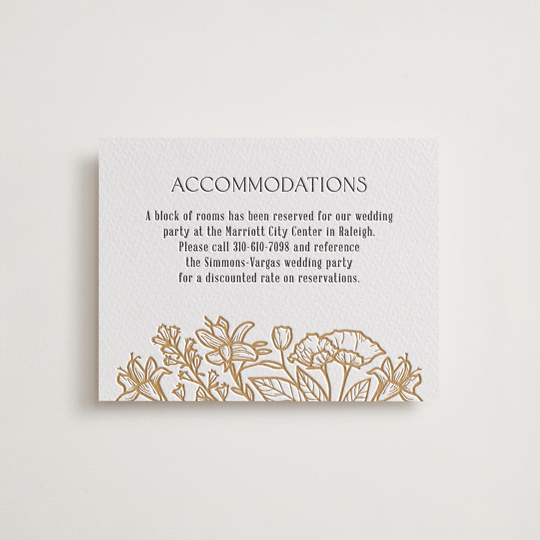 "Spellbound" - Letterpress Direction Cards in Faux Gold by Pink House Press.