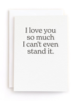 This is a graphite tbd by JoAnn Jinks called can't stand it in greeting cards