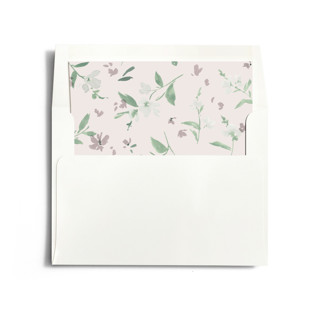 This is a taupe wedding envelopes with standard by Everett Paper Goods called pressed fern printing on signature in liner