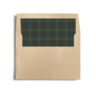 This is a deep moss wedding envelopes with standard by Design Lotus called christmas classic printing on signature in liner
