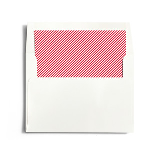 This is a candy cane wedding envelopes with standard by Ilene Guy called candycane frame printing on signature in liner