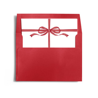 This is a santa wedding envelopes with standard by Everett Paper Goods called greenery swag printing on signature in liner