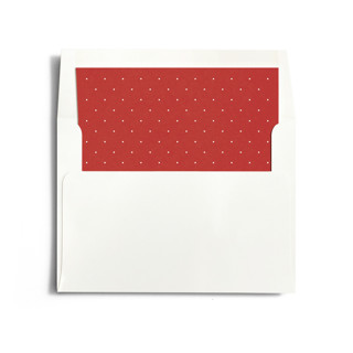 This is a eggnog wedding envelopes with standard by Wildfield Paper Co called holly garden printing on signature in liner