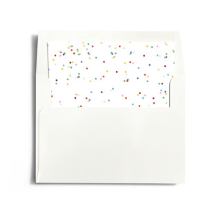 This is a multi wedding envelopes with standard by Ellen Schlegelmilch called scattered confetti printing on signature in liner