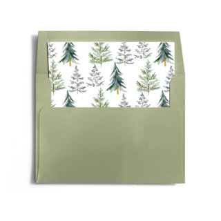 This is a wreath wedding envelopes with standard by Petra Kern called christmas arboretum printing on signature in liner