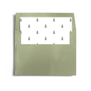 This is a winterfrost wedding envelopes with standard by Everett Paper Goods called tiny little tree printing on signature in liner