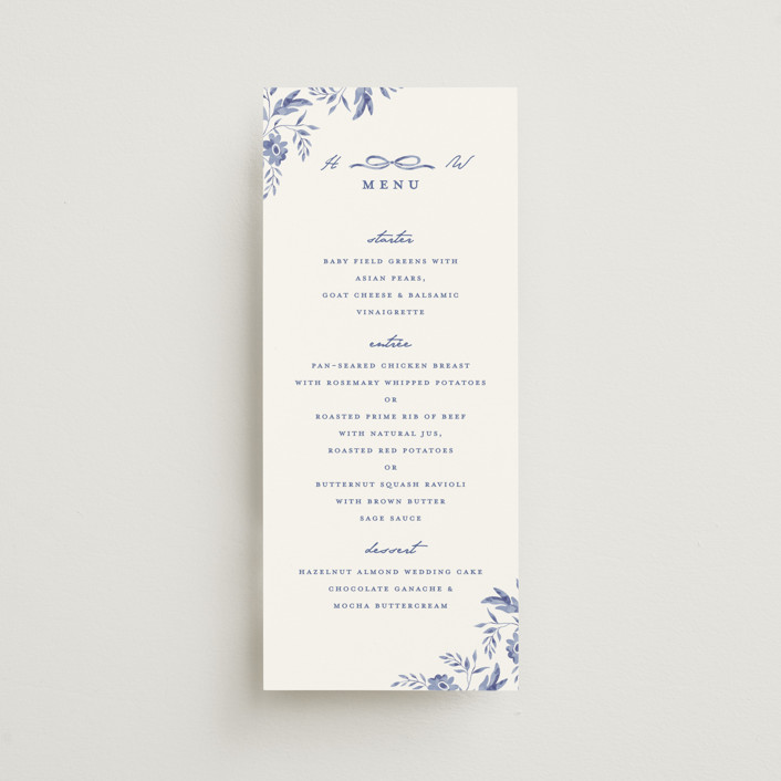 "Daisy Toile" - Long Menus in Willow by Susan Zinader.