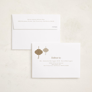 This is a bamboo chinese new year cards with standard by Cass Loh called slash printing on recycled smooth signature in petite