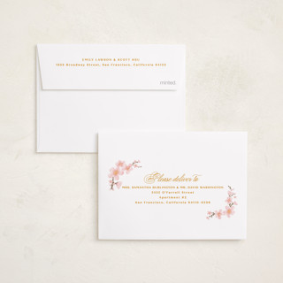 This is a scarlet chinese new year cards with standard by Creo Study called plum goodness printing on recycled smooth signature in petite