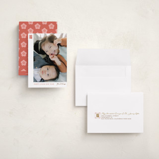 This is a bloom chinese new year cards with standard by curiouszhi called clarity printing on recycled smooth signature in petite