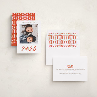 This is a kumquat chinese new year cards with standard by Vivian Yiwing called chinese dragon year printing on recycled smooth signature in standard