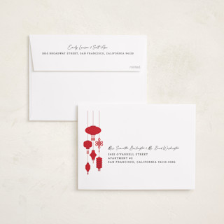 This is a cherry chinese new year cards with standard by Penny Eversole called lanterns and dragons printing on recycled smooth signature in standard