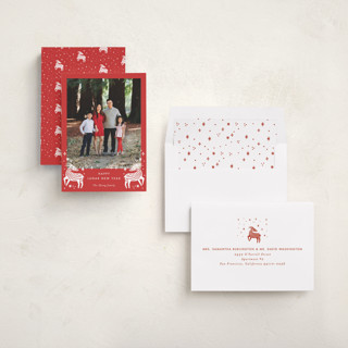 This is a peppermint chinese new year cards with standard by Bethan called lunar goat printing on recycled smooth signature in standard