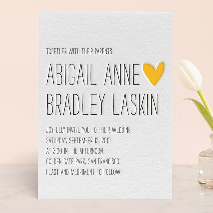 Ping Notes Letterpress Wedding Invitations By Annie Clark Minted Ping Notes Whimsical Funny Letterpress Wedding Invitations In Black By Annie Clark