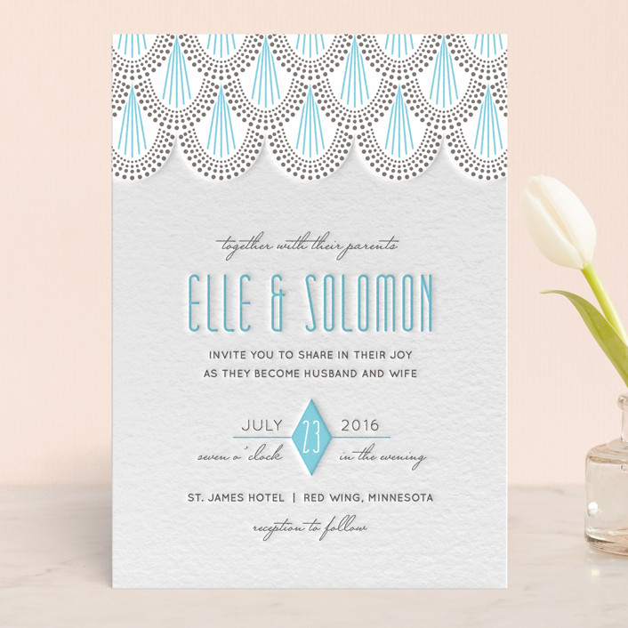 Knots And Kisses Wedding Stationery New Range Of Digital Blue Snowy Mountain Range Wedding Invitation