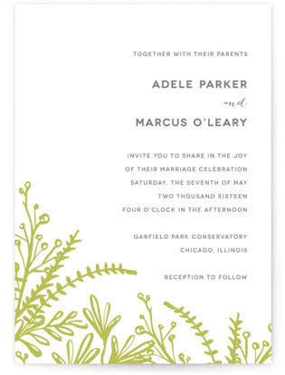 Garden Letterpress Wedding Invitations