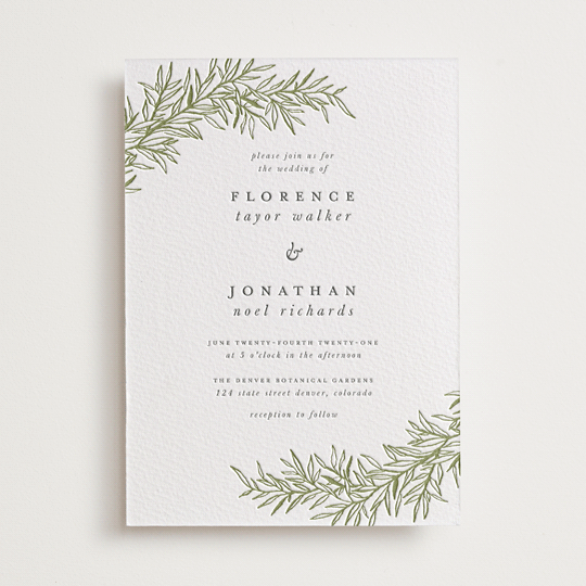minted letterpress