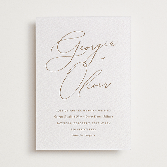 minted letterpress