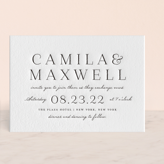 Type Focus Customizable Letterpress Wedding Invitations In Black Or Gold By Lauren Chism Type Focus Customizable Letterpress Wedding Invitations In Black Or Gold By Lauren Chism