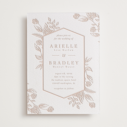 minted letterpress