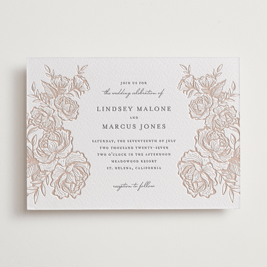 minted letterpress
