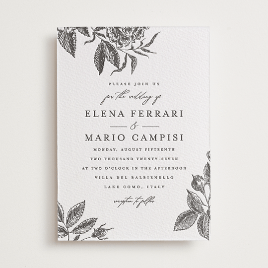 minted letterpress