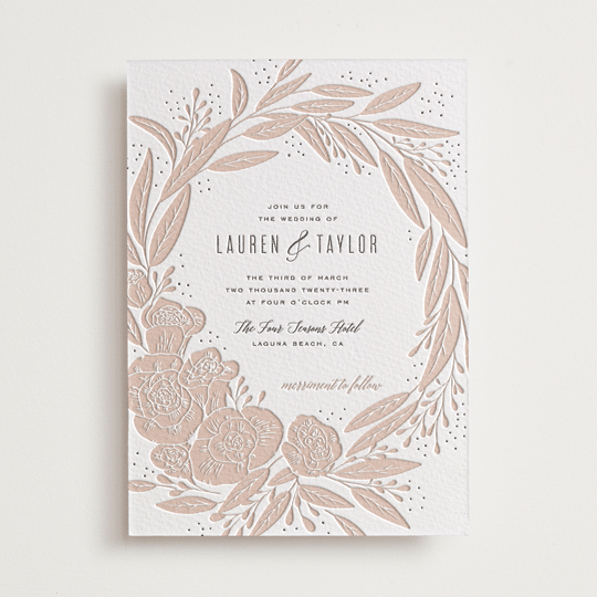 minted letterpress