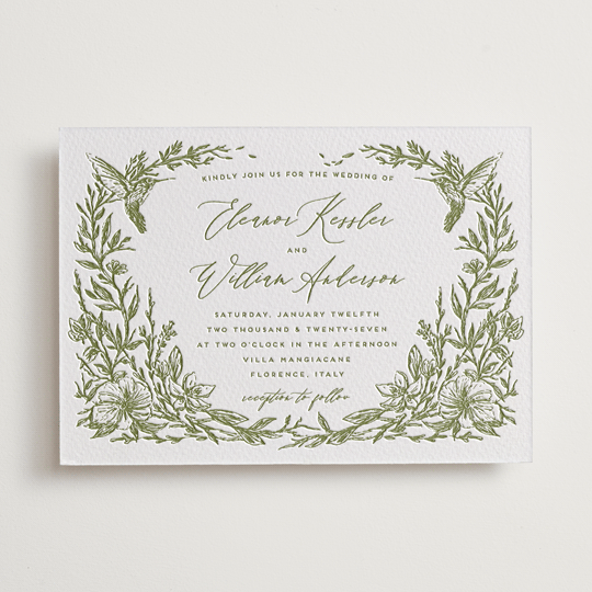 minted letterpress