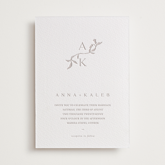 Delicate monogram