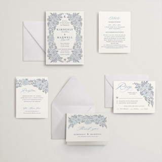 This is a aegean letterpress wedding invitations with letterpress by Tamara Hilje called chantilly printing on somerset500 in standard