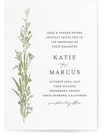 Gathered Letterpress Wedding Invitations