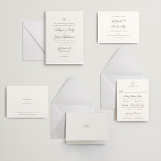 This is a burnt sienna letterpress wedding invitations with letterpress by Megan Davis called lombardy printing on somerset500 in standard