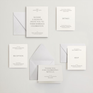 This is a mist letterpress wedding invitations with letterpress by Kelsey Walker called elegant printing on somerset500 in standard