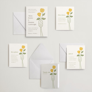 This is a coffee letterpress wedding invitations with letterpress by Jessica Yeo called cottage flowers printing on somerset500 in standard